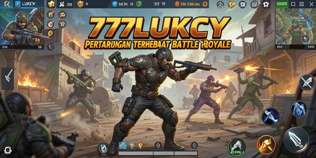 Tangkapan layar menunjukkan aksi seru dalam permainan Battle Royale.
