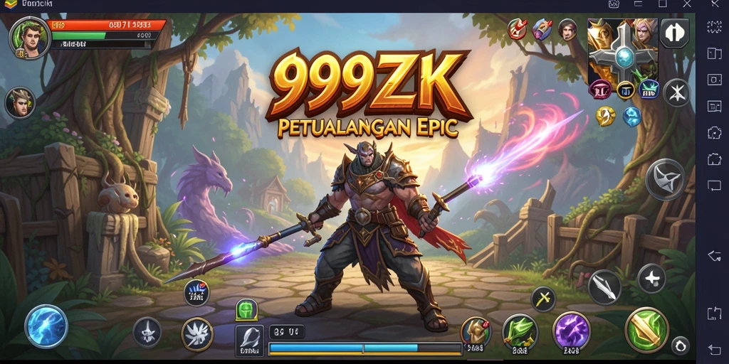 Tampilan gameplay menarik dari 999ZK yang penuh aksi RPG.