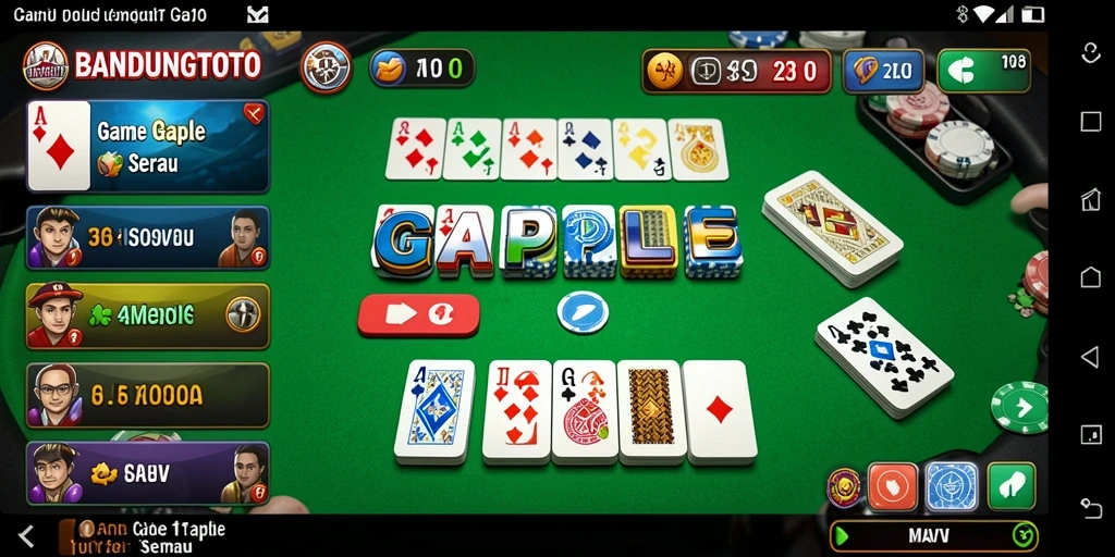 Tampilan gameplay Gaple yang menarik dan seru di BANDUNGTOTO.