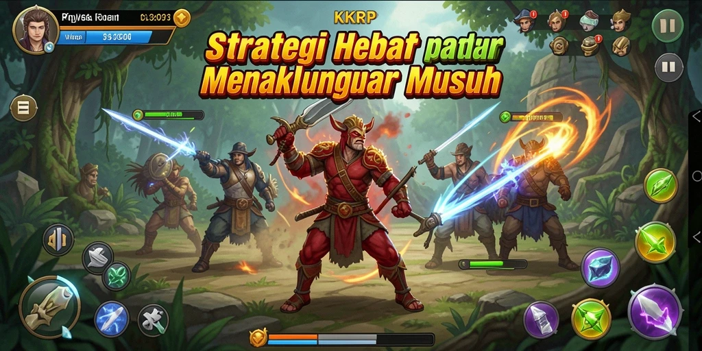 Tangkapan layar KKRP menampilkan momen epik dalam permainan strategi.