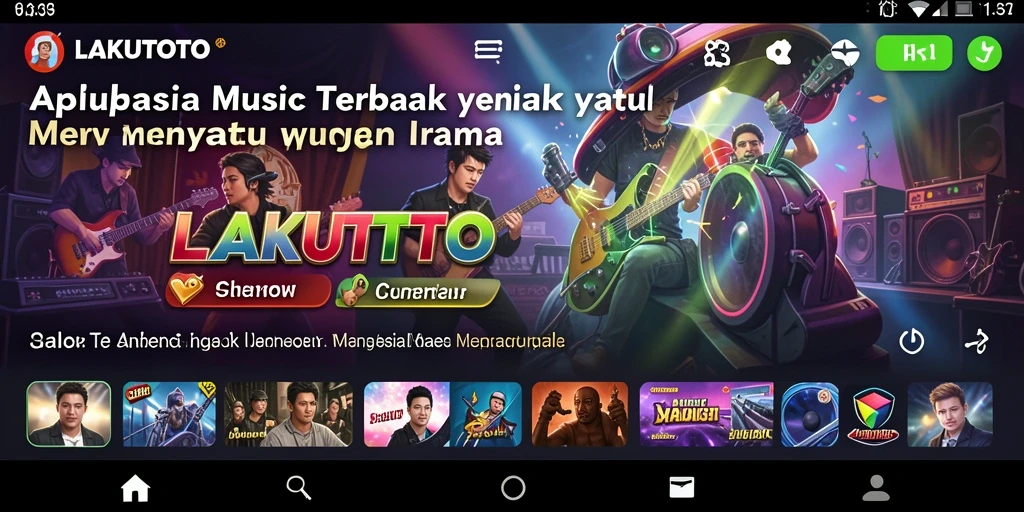 Screenshot gameplay LAKUTOTO menampilkan interaksi musik seru.