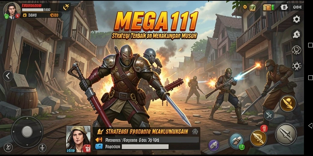 Tampilan permainan MEGA111 yang menarik dan strategis.