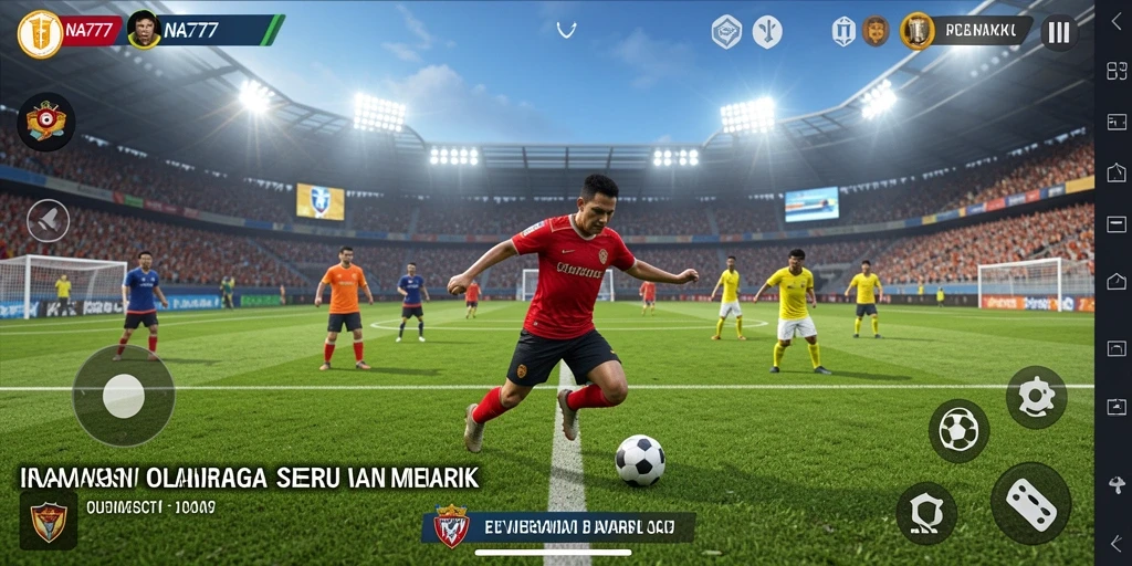 Screenshot gameplay yang menampilkan aksi seru dalam olahraga.