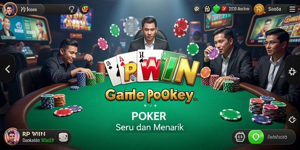 Tampilan gameplay menarik dengan suasana Poker yang mendebarkan.